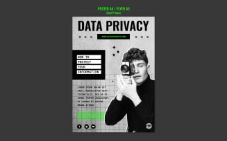 Data Privacy Flat Design Template