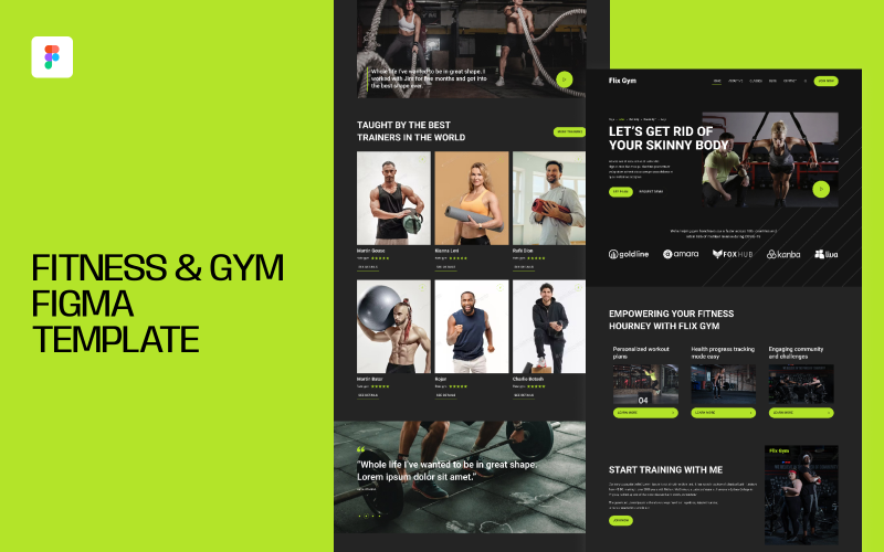 Fitness & Gym Figma Template UI Element