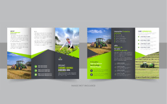 Gardening or Lawn Care TriFold Brochure Design Vector