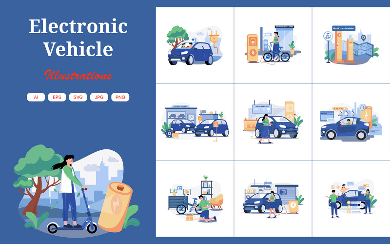 M608_ Electronic Vehicle Illustration Pack