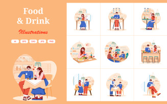 M613_ Food And Drink Illustration Pack