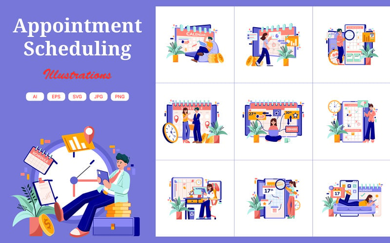 M616_ Appointment Scheduling Illustration Pack