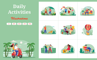 M621_ Daily Activities Illustration Pack 2