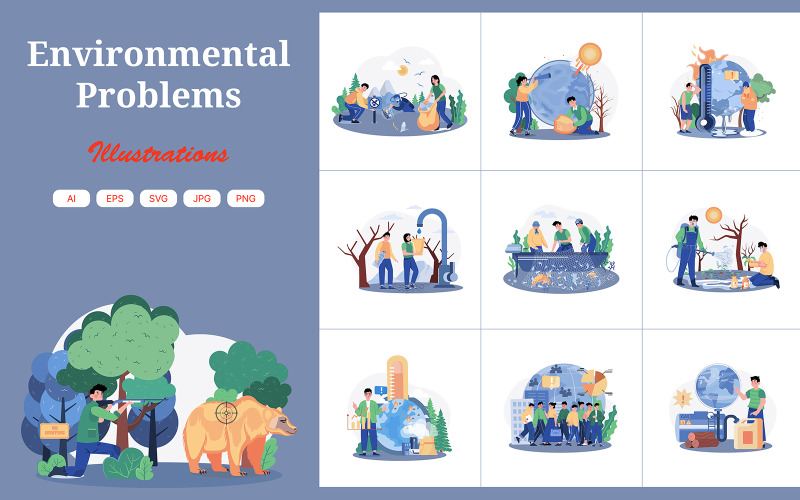M622_ Environmental Problems Illustration Pack 2