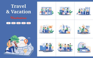 M627_ Vacation Travel Illustration Pack 1
