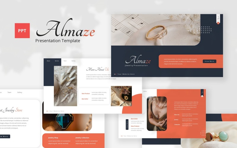 Almaze — Jewelry Powerpoint Template PowerPoint Template