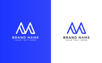Branding M logo template, Branding logo