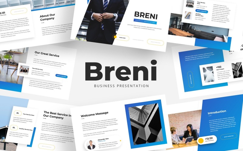 Breni — Business Powerpoint Template PowerPoint Template