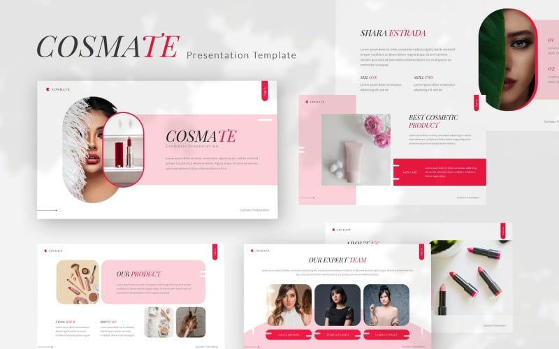 Cosmate — Cosmetic Powerpoint Template PowerPoint Template