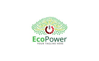 Eco Power Logo Design Template