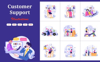 M632_ Customer Support Illustration Pack
