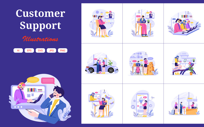 M632_ Customer Support Illustration Pack