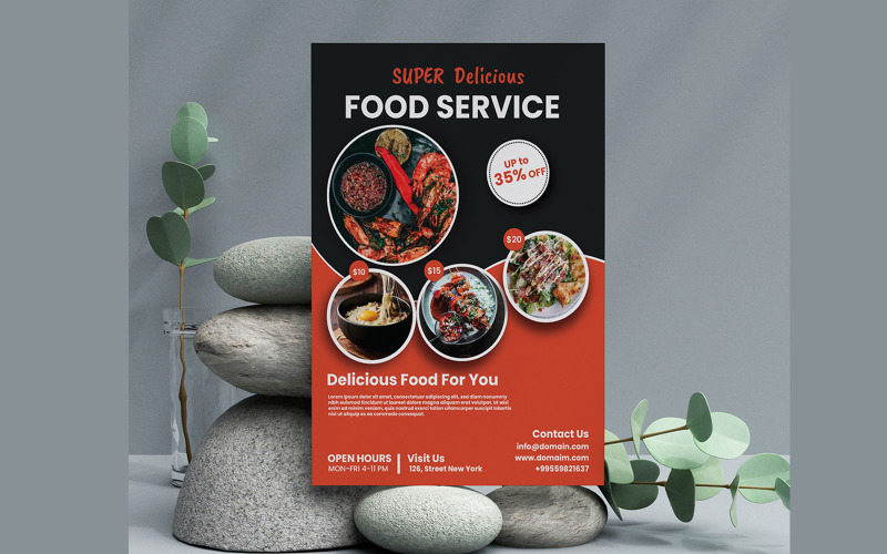 Elegant Food Flyer Design Corporate Identity