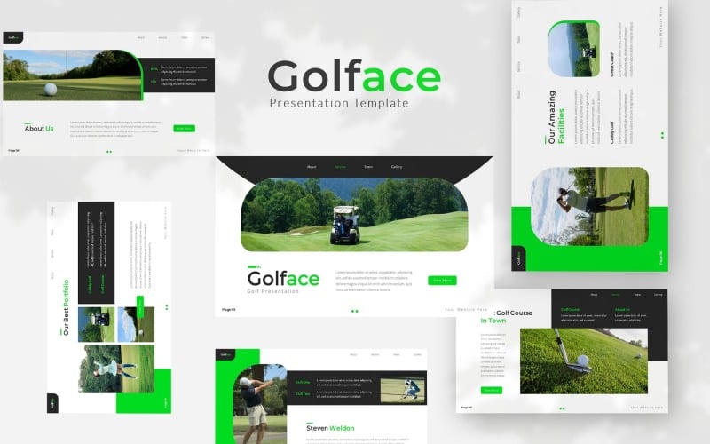 Golface — Golf Powerpoint Template PowerPoint Template