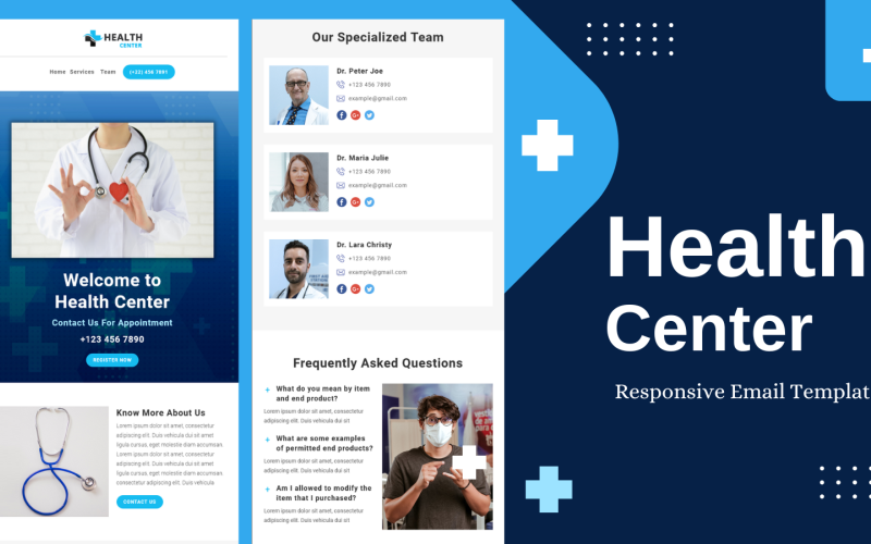 Health Center – Responsive Email Template Newsletter Template