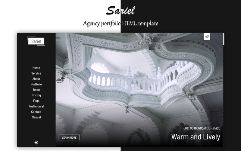 Sariel - HTML Agency portfolio template Landing Page Template
