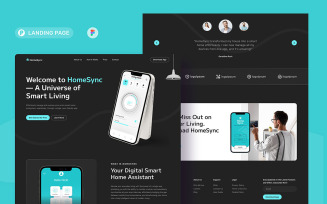HomeSync - Smart Home Landing Page