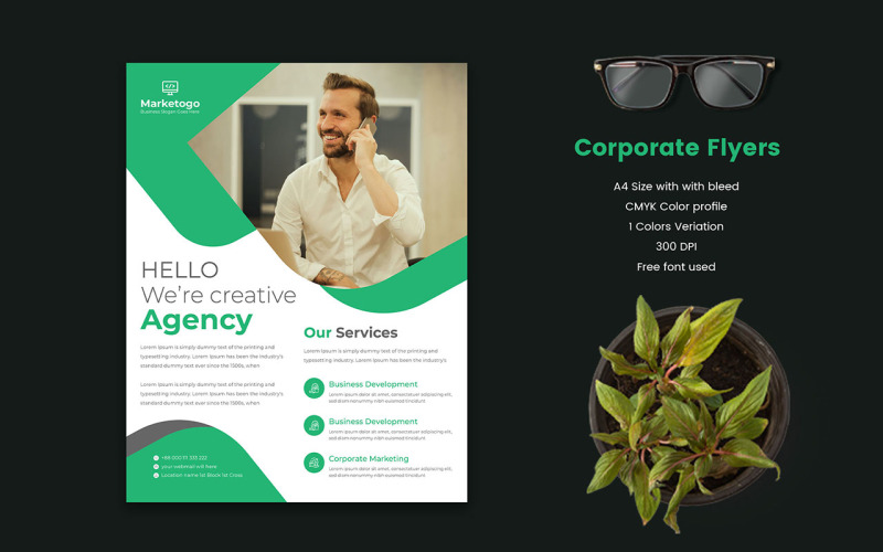 Multipurpose Print Reay flyer for corporate Corporate Identity