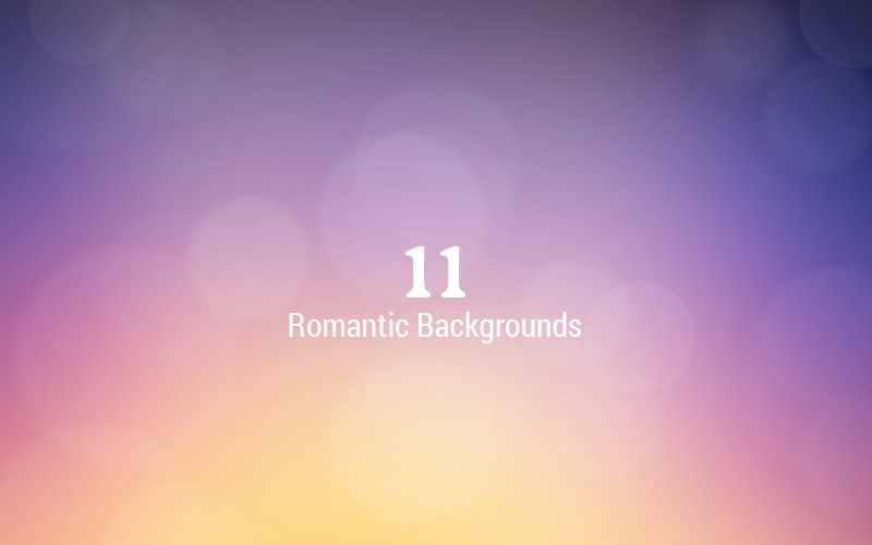 Romantic Backgrounds - with 1 PSD and 11 Color Backgrounds