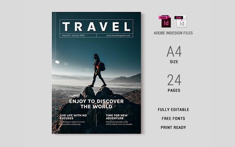 Travel Magazine Template 09