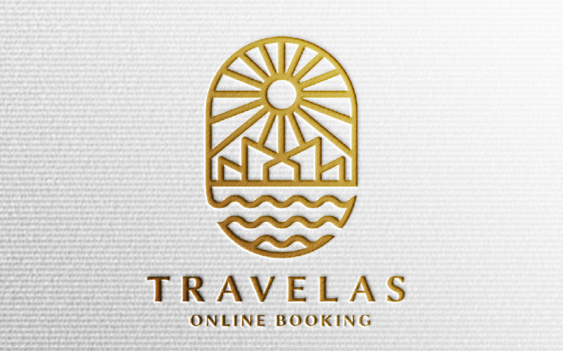 Travelas Online Booking Logo Logo Template