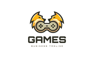 Unique Fox Games Logo Template