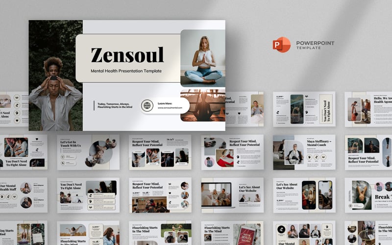 Zensoul - Mental Health Powerpoint Template PowerPoint Template