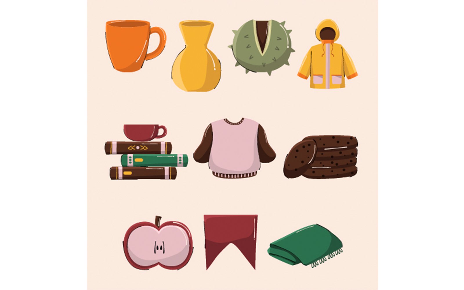 Kit Graphique #359163 Cozy Autumn Divers Modles Web - Logo template Preview