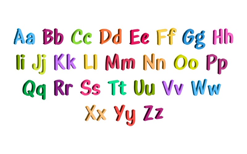 Creative Alphabets ABC Colorize Letters Logo Template