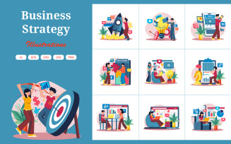 M666_ Business Strategy Illustration Pack
