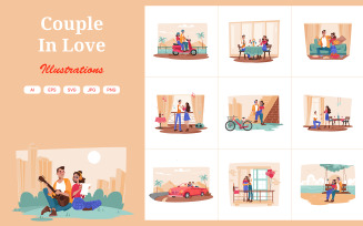 M667_ Couple In Love Illustration Pack