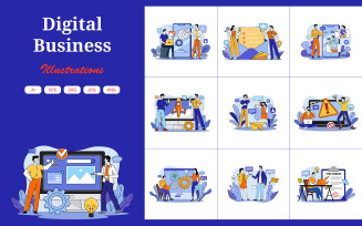 M672_ Digital Business Illustration Pack 2