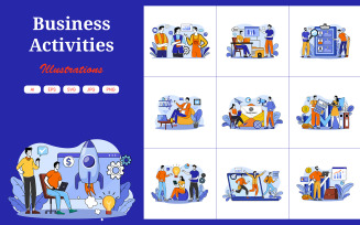 M674_ Business Activities Illustration Pack 1