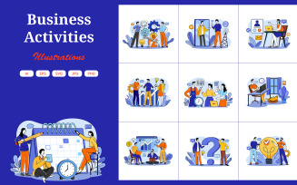 M674_ Business Activities Illustration Pack 2