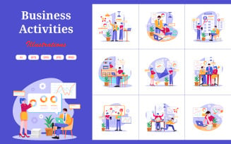 M680_ Business Activities Illustration Pack