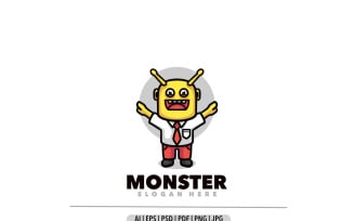 Monster cute back to school logo