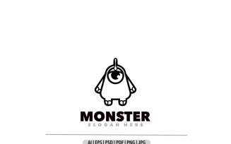 Monster logo template design template