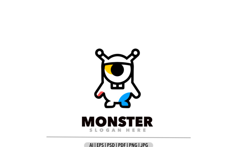 Monster symbol design logo template Logo Template