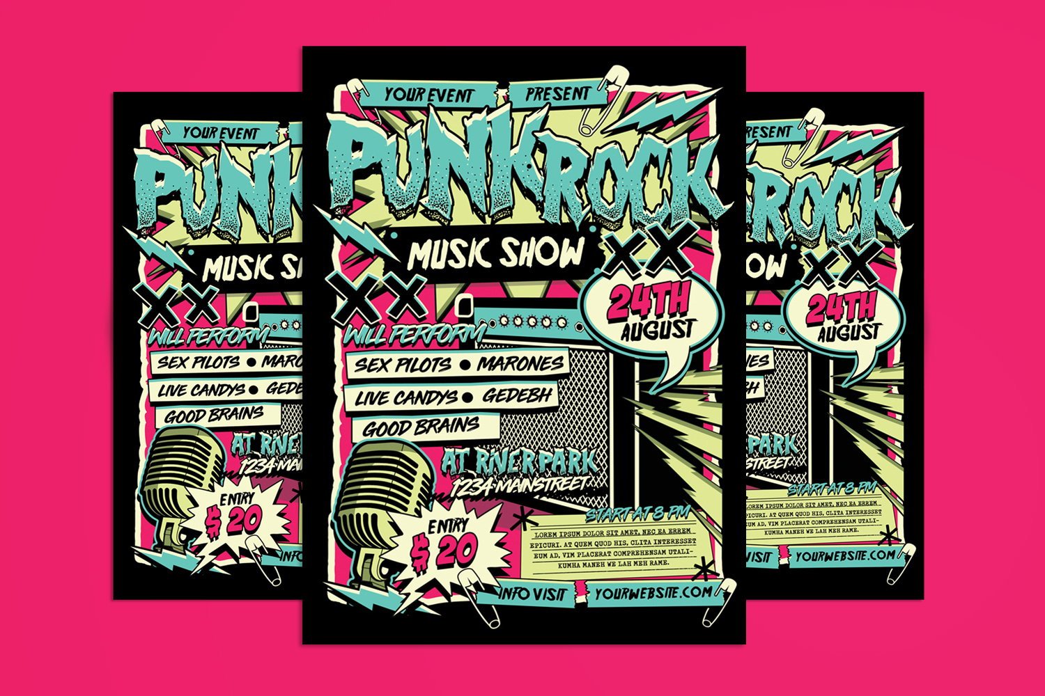 Kit Graphique #359265 Punk Band Divers Modles Web - Logo template Preview