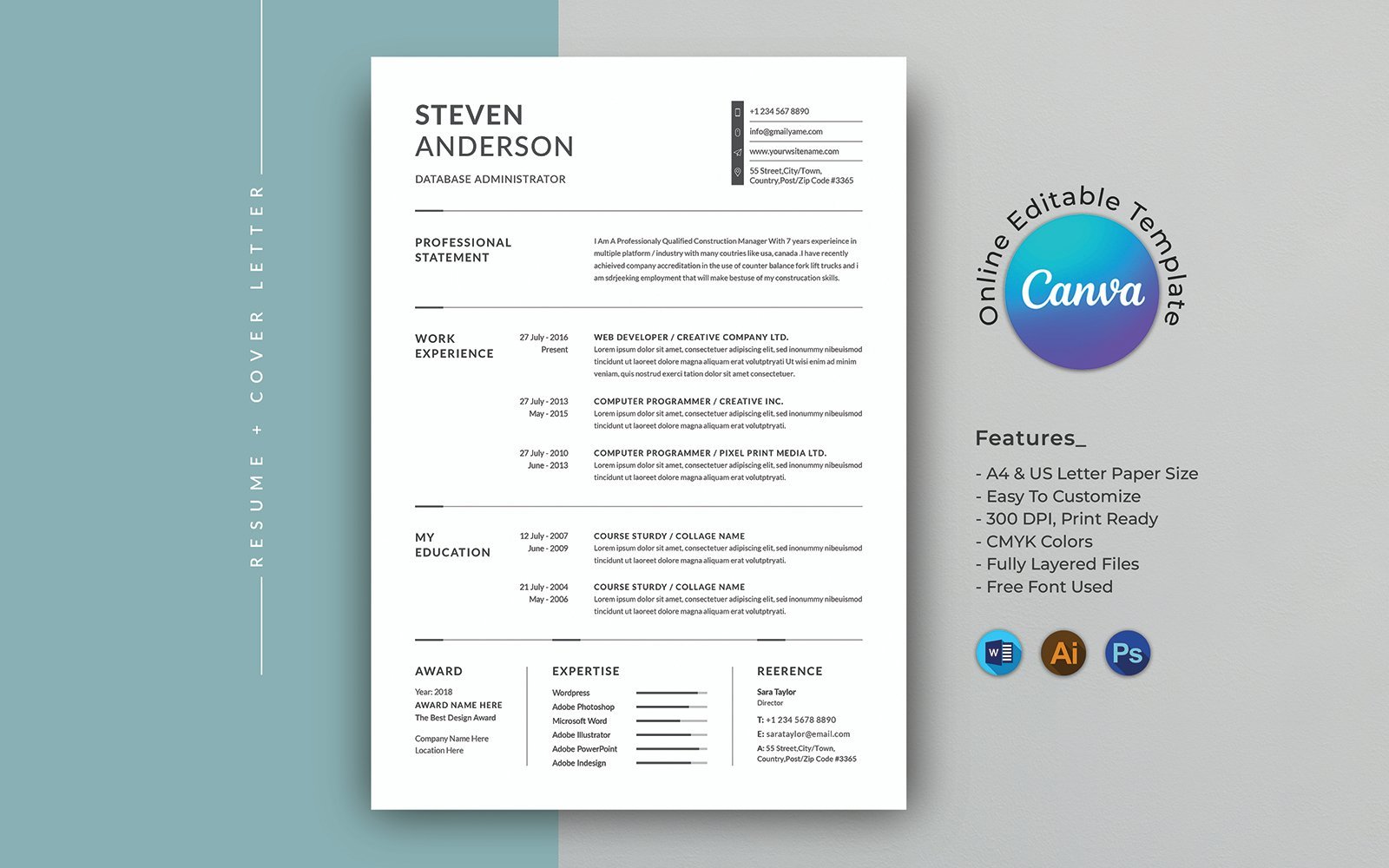 Template #359284 Template Resume Webdesign Template - Logo template Preview