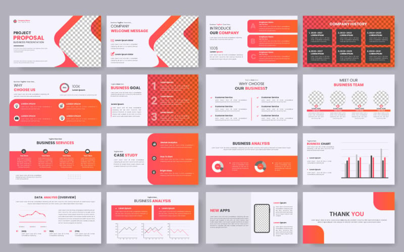 business presentation, profile design, project report, corporate profile concept concept Illustration