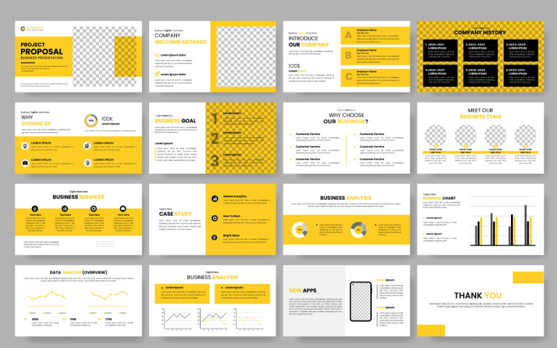 corporate business business presentation, profile design, project report, corporate profile idea Illustration