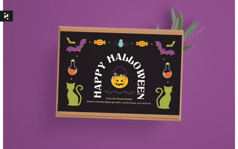 Creative Halloween Greeting Card Corporate Identity