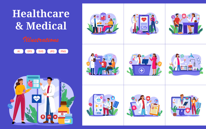 M691_ Healthcare & Medical Illustration Pack