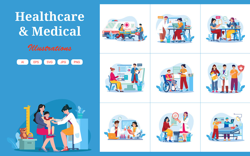 M699_ Medical And Healthcare Illustration Pack 1
