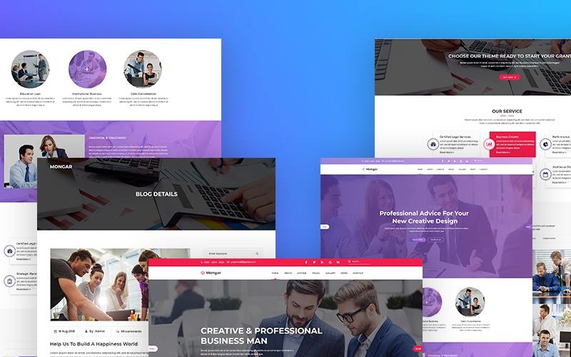 Mongar - Corporate Agency PSD Template
