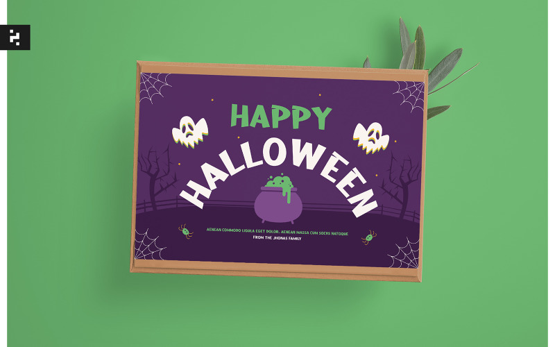 Simple Halloween Greeting Card Corporate Identity