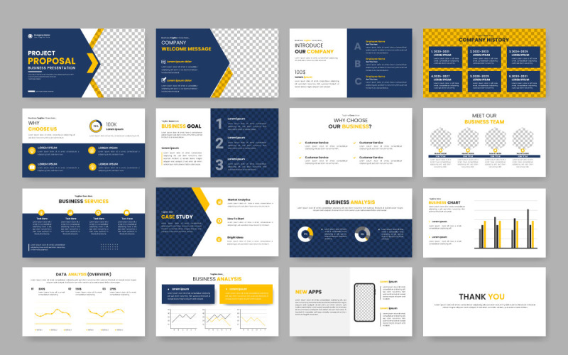 Vector corporate business business presentation, project report, corporate profile Illustration