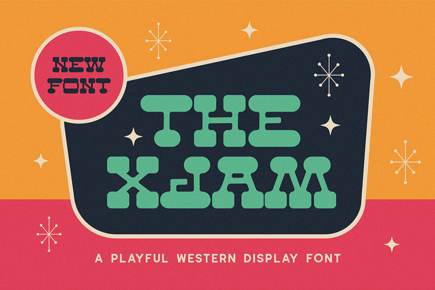 XJAM Retro Style Font Design
