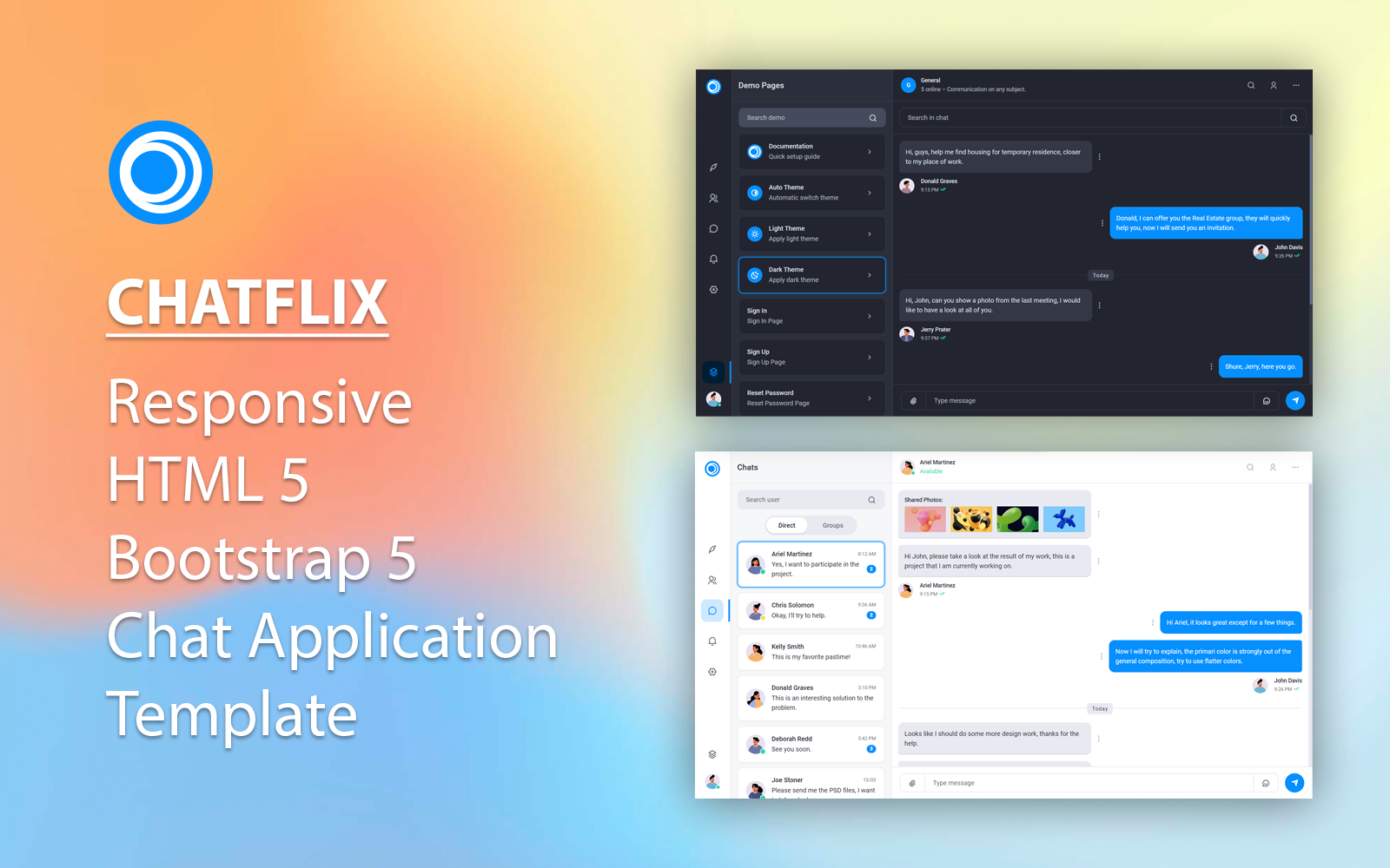 Chatflix – Chat App Bootstrap 5 HTML Admin Template